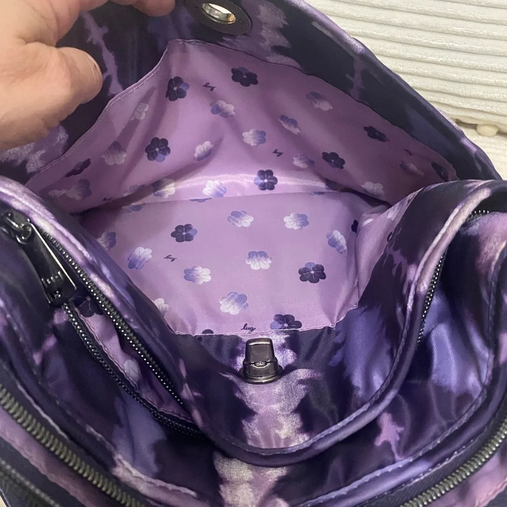 Lug Adagio Purple Tie-dye‎ Crossbody Bag Easy Care
